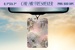 Iridescent floral pattern Air Freshener Car sublimating Product Image 1