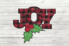 Christmas SVG | Joy Buffalo plaid - svg, png, eps, dxf Product Image 1