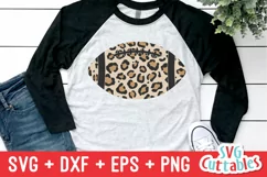 Football SVG | Leopard Print Football | Shirt Design Product Image 1