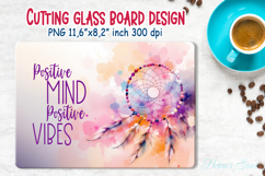 inspirational quote kitchen glass cutting board sublimation Product Image 2