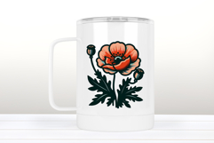 Wild flower poppy clipart |Vintage Summer flower graphics Product Image 3