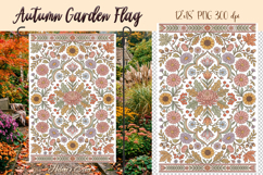 Autumn flowers Garden Flag Sublimation | Fall garden design Product Image 1