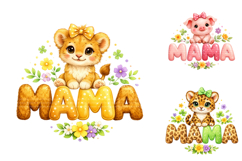Mama Animal Sublimation PNG Bundle Product Image 3