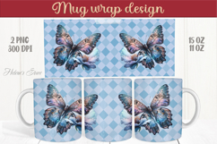 Cute butterfly mug wrap sublimation 15oz 11oz | Summer vibes Product Image 1