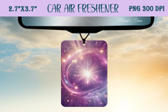 Iridescent magic pattern Air Freshener Car sublimating Product Image 1