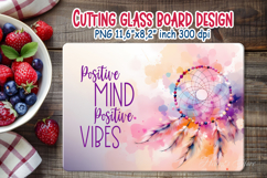 inspirational quote kitchen glass cutting board sublimation Product Image 1
