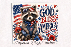 God Bless America Raccoon 20oz Wrap PNG Product Image 3