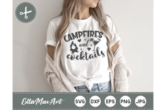 Campfires and Cocktails SVG, camping svg, Camping Quote Svg Product Image 1