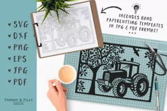 Tractor Scene - SVG DXF PNG EPS JPG PDF Cutting File Product Image 2