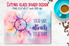 inspirational quote kitchen glass cutting board sublimation Product Image 2