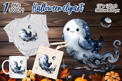 Cute Halloween ghost clipart png | Funny girl shirt designs Product Image 2