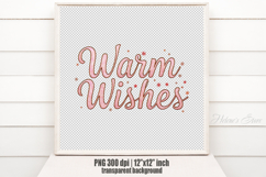 Gold &amp; Pink Warm Wishes quote sublimation design clipart png Product Image 2