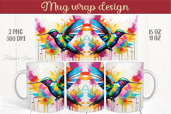 Cute Hummingbird mug wraps sublimation designs |Humming bird Product Image 1