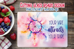 inspirational quote kitchen glass cutting board sublimation Product Image 1