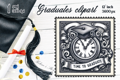 Graduate sublimation png|Graduating vintage postage stamp Product Image 1