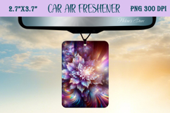 Iridescent magic pattern Air Freshener Car sublimating Product Image 1