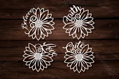 Papercut Sunflower with Believe, Love, Faith and Cute Text Product Image 3