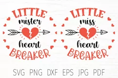 Kids Valentines SVG, baby Valentine SVG, heart breaker cut Product Image 1