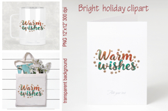 Bright Warm Wishes quote sublimation design clipart png Product Image 2