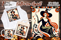 Cute Halloween witch clipart | Abstract shirt designs png Product Image 2