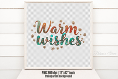 Bright Warm Wishes quote sublimation design clipart png Product Image 1
