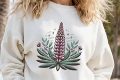 Wildflowers clipart | Vintage lupin flower graphics Product Image 1
