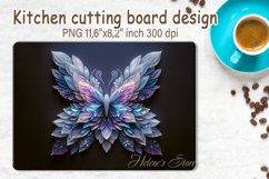 3d Crystal butterfly cutting board sublimation | Glass board Product Image 1