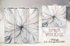 Abstract watercolor leaves straight tumbler 20oz wrap design Product Image 1