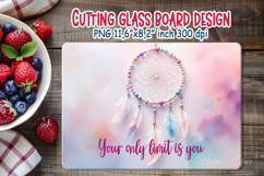 inspirational quote kitchen glass cutting board sublimation Product Image 2