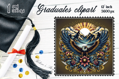 Graduate sublimation png|Graduating vintage postage stamp Product Image 1