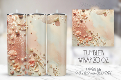 3d abstract summer tumbler 20oz sublimation design png Product Image 1