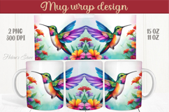 Cute Hummingbird mug wraps sublimation designs |Humming bird Product Image 1