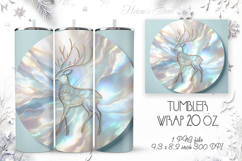 Christmas forest tumbler wrap 20oz sublimation |Magic deer Product Image 1