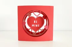 Valentines Day Shadow Box Tunnel Card, Cricut Joy Compatible Product Image 1