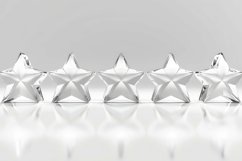 White Five Star Background Wallpaper Product Image 1