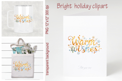 Bright Warm Wishes quote sublimation design clipart png Product Image 1