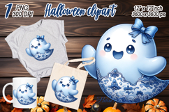 Cute Halloween ghost clipart png | Funny girl shirt designs Product Image 2