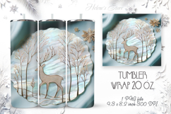 Christmas forest tumbler wrap 20oz sublimation |Magic deer Product Image 1