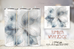 Abstract watercolor leaves straight tumbler 20oz wrap design Product Image 1