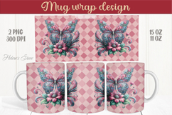 Cute butterfly mug wrap sublimation 15oz 11oz | Summer vibes Product Image 1