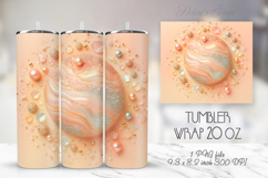 3d abstract summer tumbler 20oz wrap sublimation design png Product Image 1
