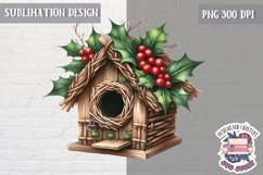 Wicker Christmas PNG Sublimation Eco Vine Natural Wreath Product Image 1