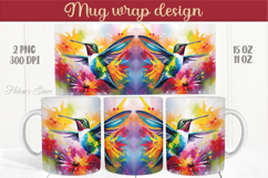 Cute Hummingbird mug wraps sublimation designs |Humming bird Product Image 1