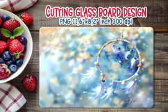 Boho dreamcatcher kitchen glass cutting board sublimation Product Image 2