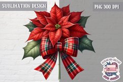 Christmas Poinsettia Flower Sublimation PNG winter Decor Product Image 1
