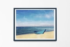 Boat And Sea - Watercolor - Wall Art - Digital Print Product Image 4