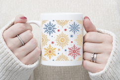 Christmas snowflakes clipart| Snowflake pattern shirt design Product Image 3
