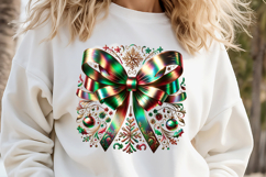 Christmas coquette bows designs BUNDLE | Iridescent bow png Product Image 13
