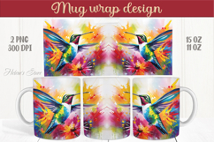 Cute Hummingbird mug wraps sublimation designs |Humming bird Product Image 1