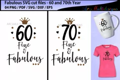 fabulous 60 SVG cut file / fabulous 70 SVG cut files Product Image 2